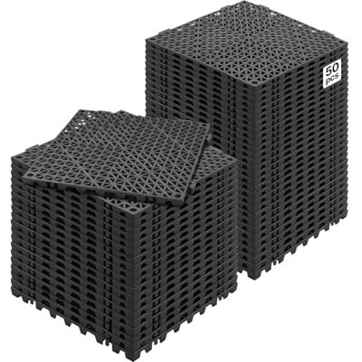 VEVOR Lot de 50 Dalles de Jardin Piscine 30x30x1,5 cm Noir Dalle Clipsable Ajourée Antidérapante en PVC Drainage Rapide Revêtements de Sol Extérieur Intérieur pour Terrasse Cuisine Spa Salle de Bain - Publicité VEVOR Lot de 50 Dalles de Jardin Piscine 30x30x1,5 cm Noir Dalle Clipsable Ajourée Antidérapante en PVC Drainage Rapide Revêtements de Sol Extérieur Intérieur pour Terrasse Cuisine Spa Salle de Bain - Publicité