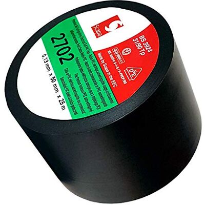 Ruban isolant PVC ACIT 2702 - Noir - 25m x 50mm - Isolant - Publicité Ruban isolant PVC ACIT 2702 - Noir - 25m x 50mm - Isolant - Publicité