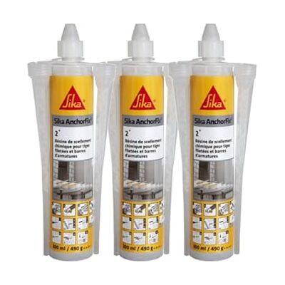 Sika AnchorFix 2 Plus - Résine de scellement chimique - 300 ml - Gris - Publicité Sika AnchorFix 2 Plus - Résine de scellement chimique - 300 ml - Gris - Publicité