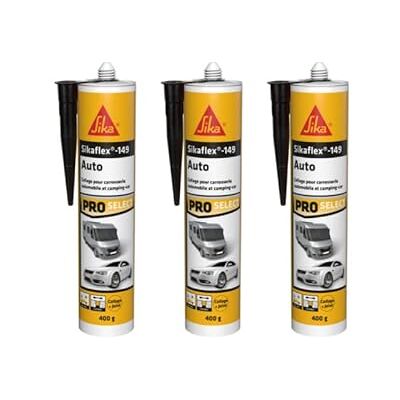 Sika 149 Raccord Auto Collant - Noir - 400g - Sceau de Carrosserie - Publicité Sika 149 Raccord Auto Collant - Noir - 400g - Sceau de Carrosserie - Publicité