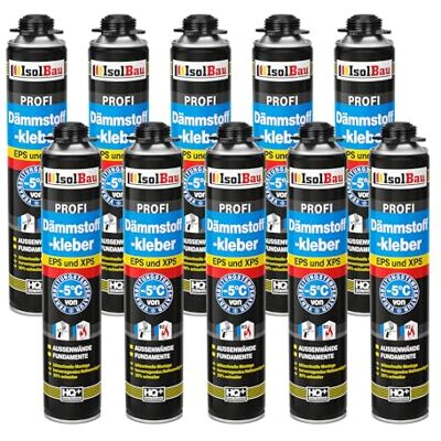 Isolbau Colle isolante B2 10 x 750 ml Colle périphérique pour panneaux EPS et XPS Mousse adhésive en polyuréthane 1K pour fixer et isoler - Publicité Isolbau Colle isolante B2 10 x 750 ml Colle périphérique pour panneaux EPS et XPS Mousse adhésive en polyuréthane 1K pour fixer et isoler - Publicité