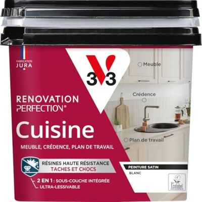 V33 Peinture Rénovation Cuisine Blanche - Peinture - Publicité V33 Peinture Rénovation Cuisine Blanche - Peinture - Publicité