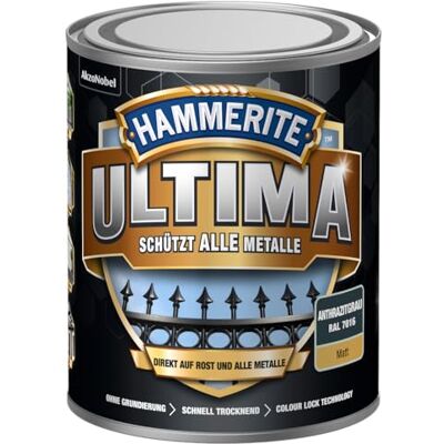 HAMMERITE - Metallschutzlask Ultima - Gris anthracite - 750 ml - Peinture - Publicité HAMMERITE - Metallschutzlask Ultima - Gris anthracite - 750 ml - Peinture - Publicité