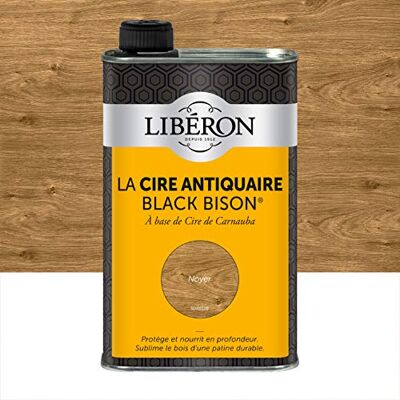 Libéron Cire Antiquaire Black Bison Liquide, Noyer, 0,5L - Publicité Libéron Cire Antiquaire Black Bison Liquide, Noyer, 0,5L - Publicité