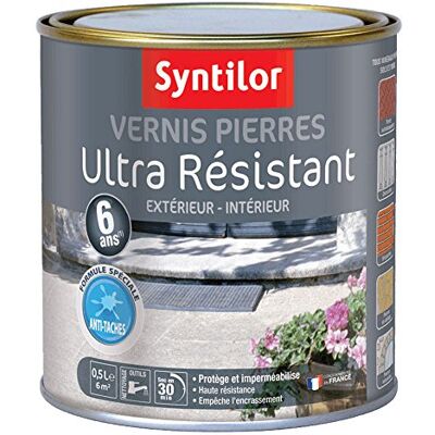 Syntilor Vernis Pierres Ultra Résistant 6 Ans Incolore Mat 0,5L - Publicité Syntilor Vernis Pierres Ultra Résistant 6 Ans Incolore Mat 0,5L - Publicité