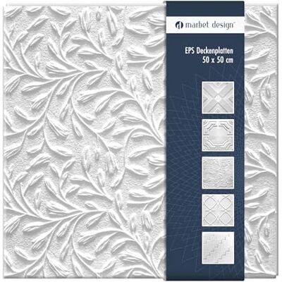 MARBET DESIGN - WIOSNA - Blanc - 50x50cm - Dalles de plafond - Publicité MARBET DESIGN - WIOSNA - Blanc - 50x50cm - Dalles de plafond - Publicité