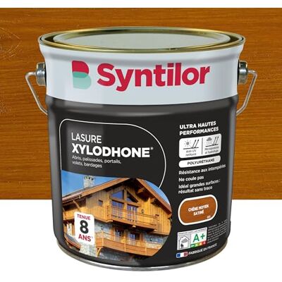 Syntilor Lasure Xylodhone® Ultra Hautes Performances 8 Ans Chêne Moyen Satiné 2,5L - Publicité Syntilor Lasure Xylodhone® Ultra Hautes Performances 8 Ans Chêne Moyen Satiné 2,5L - Publicité