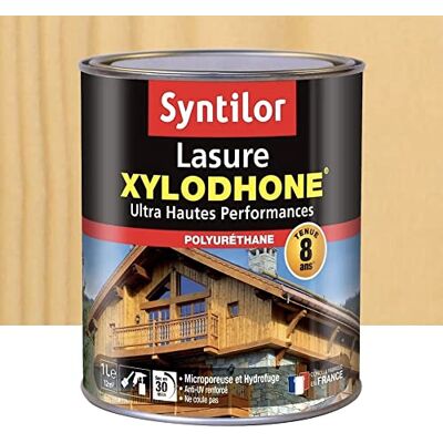 Syntilor Lasure Xylodhone® Ultra Hautes Performances 8 Ans Incolore Satiné 1L - Publicité Syntilor Lasure Xylodhone® Ultra Hautes Performances 8 Ans Incolore Satiné 1L - Publicité