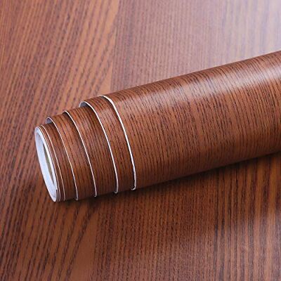 Livelynine Papier Adhésif pour Meuble Bois Brun de 40CM*5M Revêtement Adhésif Meuble Bois pour Chambre Cuisine Bureau Salon Armoire Placard Papier Peint Autocollant avec Grain de Boises - Publicité Livelynine Papier Adhésif pour Meuble Bois Brun de 40CM*5M Revêtement Adhésif Meuble Bois pour Chambre Cuisine Bureau Salon Armoire Placard Papier Peint Autocollant avec Grain de Boises - Publicité