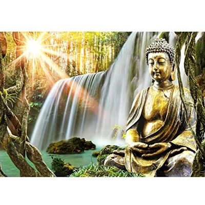 ART Papier peint intissé Bouddha Chute d'eau 352 x 250 cm Laine papier peint Salon Chambre Bureau Couloir décoration Peinture murale décor mural moderne 100% FABRIQUÉ EN ALLEMAGNE 9290011a - Publicité ART Papier peint intissé Bouddha Chute d'eau 352 x 250 cm Laine papier peint Salon Chambre Bureau Couloir décoration Peinture murale décor mural moderne 100% FABRIQUÉ EN ALLEMAGNE 9290011a - Publicité