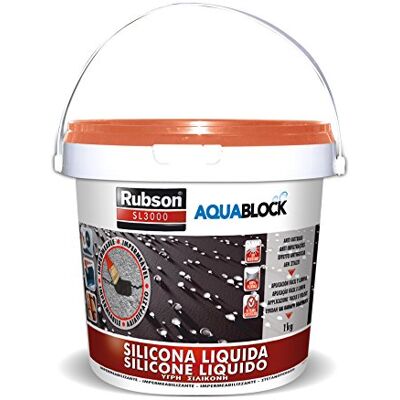 RUBSON - Silicone Liquide Aquablock SL3000 - Facile et Sûr à Utiliser - Réparation de Toits - Publicité RUBSON - Silicone Liquide Aquablock SL3000 - Facile et Sûr à Utiliser - Réparation de Toits - Publicité