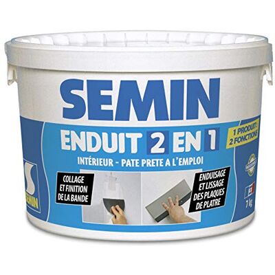 Semin Enduit 2 en 1 Multifonction 7kg – Joint & Lissage Plaque de Plâtre, Enduit Prêt à l’Emploi Intérieur, Collage & Finition Bande à Joint, Qualité Professionnelle, Fabriqué en France - Publicité Semin Enduit 2 en 1 Multifonction 7kg – Joint & Lissage Plaque de Plâtre, Enduit Prêt à l’Emploi Intérieur, Collage & Finition Bande à Joint, Qualité Professionnelle, Fabriqué en France - Publicité
