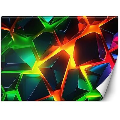 Feeby Papier Peint Intissé Néon Effet 3D 300x210 cm multicolore XXL Moderne Décoration Murale Tableaux Muraux Tapisserie Salon Chambre à coucher Formes Géométriques - Publicité Feeby Papier Peint Intissé Néon Effet 3D 300x210 cm multicolore XXL Moderne Décoration Murale Tableaux Muraux Tapisserie Salon Chambre à coucher Formes Géométriques - Publicité