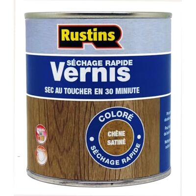 Rustins Vernis intérieur satiné chêne à séchage rapide 500ml 15m²/L (VGOA500FR) - Publicité Rustins Vernis intérieur satiné chêne à séchage rapide 500ml 15m²/L (VGOA500FR) - Publicité