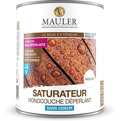 MAULER Saturateur monocouche déperlant incolore 5L protection professionnelle terrasse et bois extérieur anti-UV, intempérie, usure - Publicité MAULER Saturateur monocouche déperlant incolore 5L protection professionnelle terrasse et bois extérieur anti-UV, intempérie, usure - Publicité