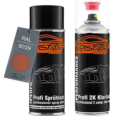 TRISTARcolor Kit bombes de peinture 2K RAL 8029 Perlkupfer Perl peinture de base brillante vernis clair à 2 composants aérosol peinture à vaporiser peinture à pulvériser - Publicité TRISTARcolor Kit bombes de peinture 2K RAL 8029 Perlkupfer Perl peinture de base brillante vernis clair à 2 composants aérosol peinture à vaporiser peinture à pulvériser - Publicité