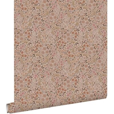 Papier Peint Fleurs Rose Terracotta - 0.53x10.05m - Estahome - Publicité Papier Peint Fleurs Rose Terracotta - 0.53x10.05m - Estahome - Publicité