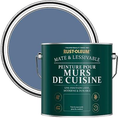 Rust-Oleum Peinture Bleue Lessivable pour Murs de Cuisine, Finition Mate Rivière Bleue 2.5L - Publicité Rust-Oleum Peinture Bleue Lessivable pour Murs de Cuisine, Finition Mate Rivière Bleue 2.5L - Publicité