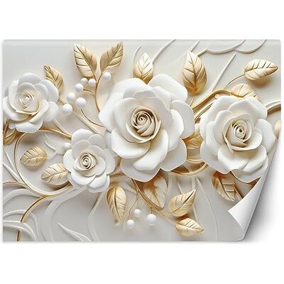 Feeby Papier Peint Intissé Fleurs 3D Motif floral 200x140 cm blanc XXL Moderne Décoration Murale Tableaux Muraux Tapisserie Salon Chambre à coucher Nature AI - Publicité Feeby Papier Peint Intissé Fleurs 3D Motif floral 200x140 cm blanc XXL Moderne Décoration Murale Tableaux Muraux Tapisserie Salon Chambre à coucher Nature AI - Publicité