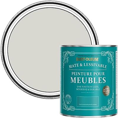 Rust-Oleum Peinture Grise Mate & Lessivable pour Meubles, Finition Mate Bouleau 750ml - Publicité Rust-Oleum Peinture Grise Mate & Lessivable pour Meubles, Finition Mate Bouleau 750ml - Publicité
