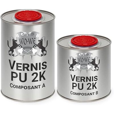 WO-WE Vernis d'étanchéité transparent incolore PU 2K- escaliers, parquet, bois Satin W726-1,5kg - Publicité WO-WE Vernis d'étanchéité transparent incolore PU 2K- escaliers, parquet, bois Satin W726-1,5kg - Publicité