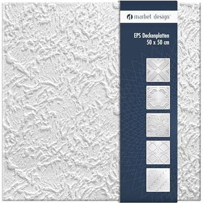 MARBET DESIGN - Parigi 50x50 EPS White - Ceiling Tiles - Publicité MARBET DESIGN - Parigi 50x50 EPS White - Ceiling Tiles - Publicité