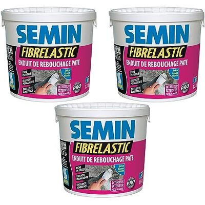 Semin Enduit de Rebouchage Élastique Fibrelastic- 3 X 1,5kg – Fissures Vivantes Mur & Plafond, Enduit Fibre de Verre Intérieur/Extérieur, Rebouchage Flexible Multi-Supports, Qualité Professionnelle - Publicité Semin Enduit de Rebouchage Élastique Fibrelastic- 3 X 1,5kg – Fissures Vivantes Mur & Plafond, Enduit Fibre de Verre Intérieur/Extérieur, Rebouchage Flexible Multi-Supports, Qualité Professionnelle - Publicité