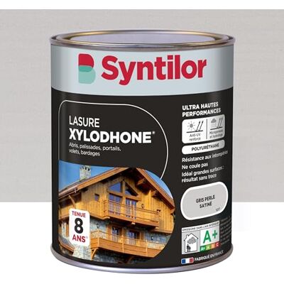Syntilor Lasure Xylodhone® Ultra Hautes Performances 8 Ans Gris Perle Satiné 1L - Publicité Syntilor Lasure Xylodhone® Ultra Hautes Performances 8 Ans Gris Perle Satiné 1L - Publicité