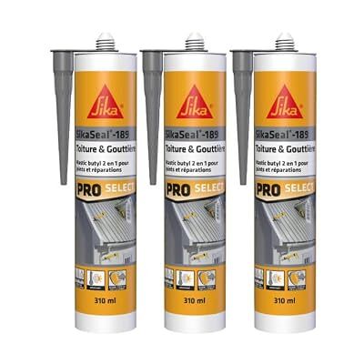 SIKA - Sikaseal-189 - Gris - 310ml - Mastic d'étanchéité - Publicité SIKA - Sikaseal-189 - Gris - 310ml - Mastic d'étanchéité - Publicité