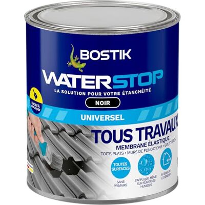 Bostik Waterstop Noir 1 kg – Membrane d’Étanchéité Toiture, Gouttières & Murs – Répare Fuites, Infiltrations & Fissures – Résistant UV & Intempéries - Publicité Bostik Waterstop Noir 1 kg – Membrane d’Étanchéité Toiture, Gouttières & Murs – Répare Fuites, Infiltrations & Fissures – Résistant UV & Intempéries - Publicité