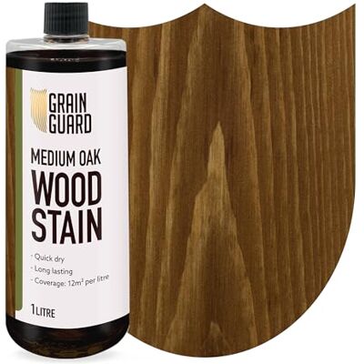 GRAIN GUARD Teinture pour bois Chêne Moyen 1 litre À base d'eau et à faible odeur Écologique et non toxique Teinture pour bois d'intérieur Application facile Séchage rapide - Publicité GRAIN GUARD Teinture pour bois Chêne Moyen 1 litre À base d'eau et à faible odeur Écologique et non toxique Teinture pour bois d'intérieur Application facile Séchage rapide - Publicité