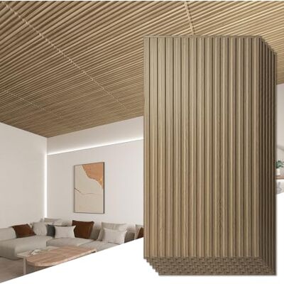 Art3d Lot de 6 Panneaux Muraux 3D à Lattes,Carreaux de Plafond Décoratifs Pour Décoration Murale Intérieure, PVC, 61 x 122 cm, Noyer - Publicité Art3d Lot de 6 Panneaux Muraux 3D à Lattes,Carreaux de Plafond Décoratifs Pour Décoration Murale Intérieure, PVC, 61 x 122 cm, Noyer - Publicité