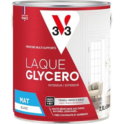 V33 - Glycero - Blanc Mat - Multisurface - Paint - Publicité V33 - Glycero - Blanc Mat - Multisurface - Paint - Publicité