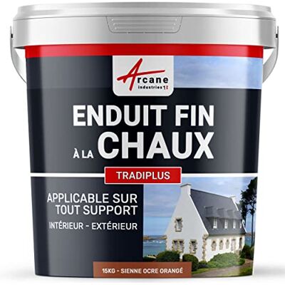 ARCANE INDUSTRIES Enduit Fin à la Chaux, décoration, intérieure, extérieur, Maison : Tradiplus 15 kg (jusqu'à 14 m²) Sienne Ocre Orangé - Publicité ARCANE INDUSTRIES Enduit Fin à la Chaux, décoration, intérieure, extérieur, Maison : Tradiplus 15 kg (jusqu'à 14 m²) Sienne Ocre Orangé - Publicité