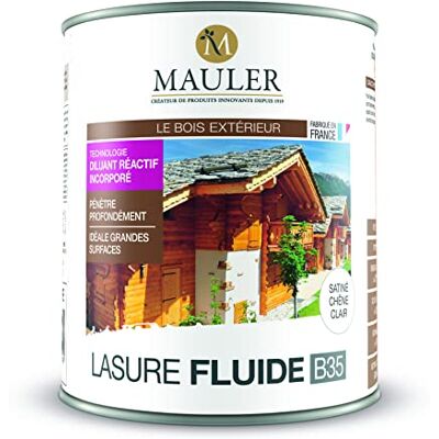 MAULER Lasure professionnelle pour bois extérieur 15L Satiné Chêne Clair Protection UV et intempéries Lasure B35 - Publicité MAULER Lasure professionnelle pour bois extérieur 15L Satiné Chêne Clair Protection UV et intempéries Lasure B35 - Publicité