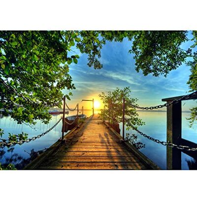 ART Papier peint intissé Mural Pont sur le lac Moderne Toison Salon Chambre à Coucherr Salle Tableaux Muraux Tapisserie Photo Vert bleu 9035010c - Publicité ART Papier peint intissé Mural Pont sur le lac Moderne Toison Salon Chambre à Coucherr Salle Tableaux Muraux Tapisserie Photo Vert bleu 9035010c - Publicité