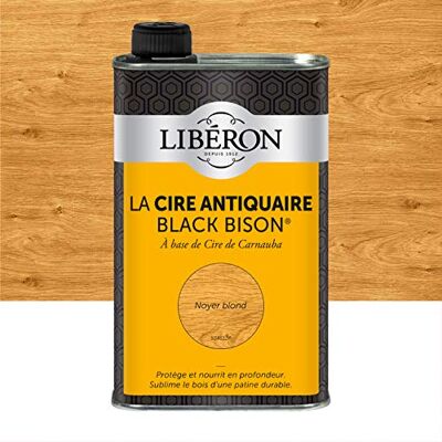 Libéron Cire Antiquaire Black Bison Liquide, Noyer Blond, 0,5L - Publicité Libéron Cire Antiquaire Black Bison Liquide, Noyer Blond, 0,5L - Publicité