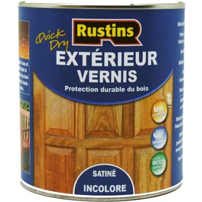 Rustins (EAVS500FR) Vernis satiné extérieur à séchage rapide, protégé contre les UV Incolore 15m²/L 500ml - Publicité Rustins (EAVS500FR) Vernis satiné extérieur à séchage rapide, protégé contre les UV Incolore 15m²/L 500ml - Publicité