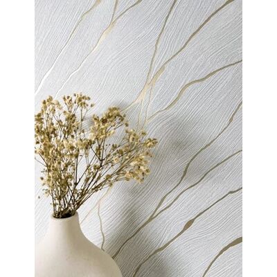 Newroom Papier Peint Intissé Gris Marbre Or Salon Chambre Veines dorées chatoyantes sur blanc cassé, relief délicat, style scandinave, revêtement mural, décoration murale, couloir - Publicité Newroom Papier Peint Intissé Gris Marbre Or Salon Chambre Veines dorées chatoyantes sur blanc cassé, relief délicat, style scandinave, revêtement mural, décoration murale, couloir - Publicité