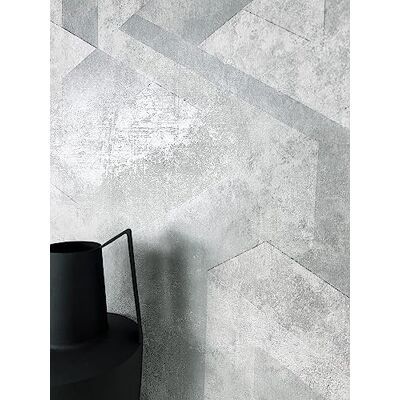 Newroom papier peint intissé gris effet béton brillant salon entrée - Publicité Newroom papier peint intissé gris effet béton brillant salon entrée - Publicité