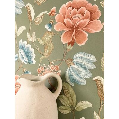 Newroom Papier Peint Intissé Vinyle Vert Fleurs Roses Romantique Floral 3D Salon Chambre - Publicité Newroom Papier Peint Intissé Vinyle Vert Fleurs Roses Romantique Floral 3D Salon Chambre - Publicité