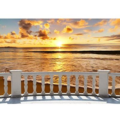 ART Papier Peint panoramique mer coucher de soleil Terrasse 352 x 250 cm Toison Mur XXL Moderne Décoration Murale Salon Chambre á Coucherr Bureau Salle marron orange 9028011c - Publicité ART Papier Peint panoramique mer coucher de soleil Terrasse 352 x 250 cm Toison Mur XXL Moderne Décoration Murale Salon Chambre á Coucherr Bureau Salle marron orange 9028011c - Publicité