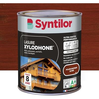 Syntilor Lasure Xylodhone® Ultra Hautes Performances 8 Ans Acajou Exotique Satiné 1L - Publicité Syntilor Lasure Xylodhone® Ultra Hautes Performances 8 Ans Acajou Exotique Satiné 1L - Publicité