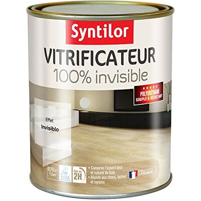 Syntilor Vitrificateur 100% Invisible Incolore 0,75L - Publicité Syntilor Vitrificateur 100% Invisible Incolore 0,75L - Publicité