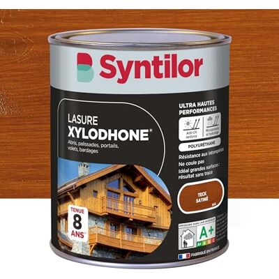 Syntilor Lasure Xylodhone® Ultra Hautes Performances 8 Ans Teck Satiné 1L - Publicité Syntilor Lasure Xylodhone® Ultra Hautes Performances 8 Ans Teck Satiné 1L - Publicité