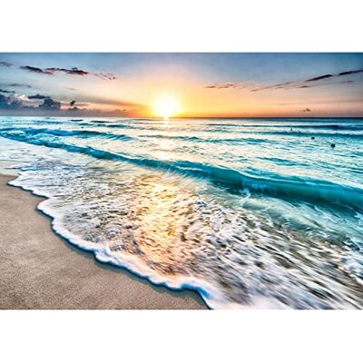 ART Papier peint intissé 396 x 280 cm Plage coucher du soleil de la mer Toison Décoration Murale Salon Chambre á Coucherr Fabrication Allemande bleu Orage 9467012a - Publicité ART Papier peint intissé 396 x 280 cm Plage coucher du soleil de la mer Toison Décoration Murale Salon Chambre á Coucherr Fabrication Allemande bleu Orage 9467012a - Publicité
