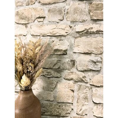 Newroom Papier peint Crème Pierre Intissé Moderne Beige Blanc Brique Clinker Optique 3D - Publicité Newroom Papier peint Crème Pierre Intissé Moderne Beige Blanc Brique Clinker Optique 3D - Publicité