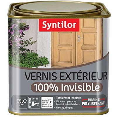 Syntilor Vernis Extérieur 100% Invisible Incolore Ultra Mat 0,75L - Publicité Syntilor Vernis Extérieur 100% Invisible Incolore Ultra Mat 0,75L - Publicité