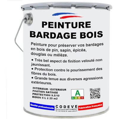 Codève bois Peinture Bardage Bois Codeve Bois/RAL 7021 Gris noir 5L Intérieur/extérieur Pour La Protection De Votre Bardage En Pin, Sapin, épicéa Ou Mélèze. Publicité Codève bois Peinture Bardage Bois Codeve Bois/RAL 7021 Gris noir 5L Intérieur/extérieur Pour La Protection De Votre Bardage En Pin, Sapin, épicéa Ou Mélèze. Publicité