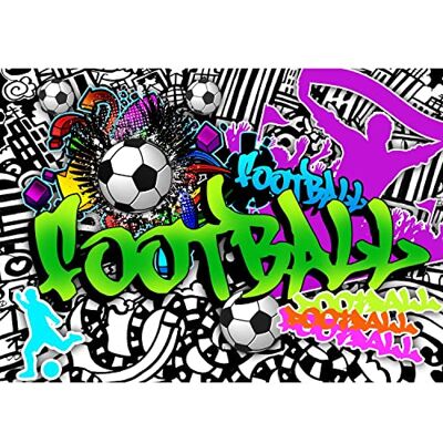 ART Papier peint intissé Mural Football Graffiti Moderne Toison Salon Chambre à Coucherr Salle Tableaux Muraux Tapisserie Photo Coloré 9137010a - Publicité ART Papier peint intissé Mural Football Graffiti Moderne Toison Salon Chambre à Coucherr Salle Tableaux Muraux Tapisserie Photo Coloré 9137010a - Publicité